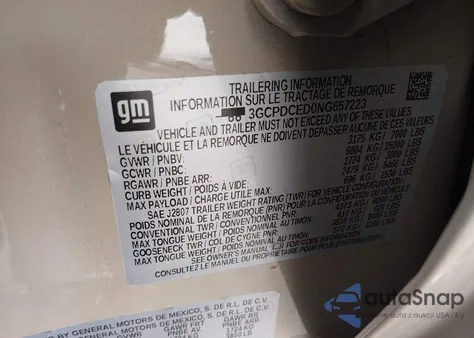 2022 Chevrolet Silverado 1500 Custom Trail Boss из США, поврежденный, VIN 3GCPDCED0NG657223